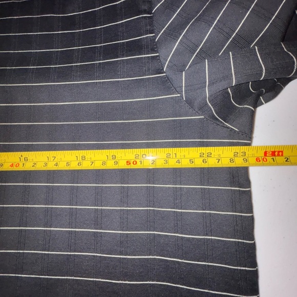 Nike Men's Black and Gray Striped Polo Shirt Tiger Woods Collection - Picture 4 of 10